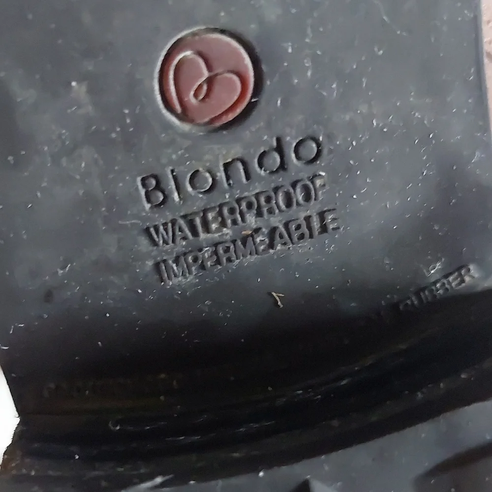 BLONDO Waterproof Wide Calf Brown Leather Riding Boots sz. 7.5 M - Picture 10 of 17